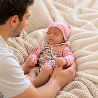 BabyWell 13-Inch Soft Silicone Reborn Baby Doll – Realistic Newborn Girl, Handmade Collectible Doll & Gift