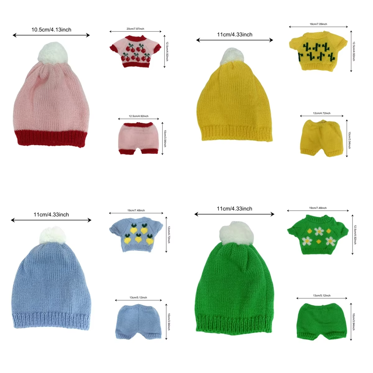 Reborn Doll Clothes 12-13 Inch – Sweater Outfit with Hat