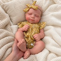 BabyWell  13-Inch Sleeping Reborn Baby Doll – Soft Silicone Newborn Girl, Lifelike Handmade Doll & Gift