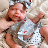 BabyWell  13-Inch Full Silicone Reborn Baby Girl Doll – Hand-Painted Lifelike Newborn, Open-Mouth Collectible Doll & Gift