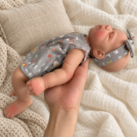 BabyWell  13-Inch Full Silicone Reborn Baby Girl Doll – Hand-Painted Lifelike Newborn, Open-Mouth Collectible Doll & Gift