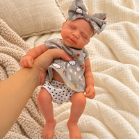 BabyWell  13-Inch Full Silicone Reborn Baby Girl Doll – Hand-Painted Lifelike Newborn, Open-Mouth Collectible Doll & Gift