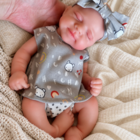 BabyWell  13-Inch Full Silicone Reborn Baby Girl Doll – Hand-Painted Lifelike Newborn, Open-Mouth Collectible Doll & Gift