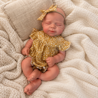 BabyWell  13-Inch Sleeping Reborn Baby Doll – Soft Silicone Newborn Girl, Lifelike Handmade Doll & Gift