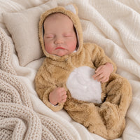 BabyWell 18-Inch Sleeping Reborn Baby Doll, Realistic Vinyl Newborn