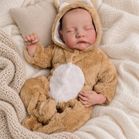 BabyWell 18-Inch Sleeping Reborn Baby Doll, Realistic Vinyl Newborn