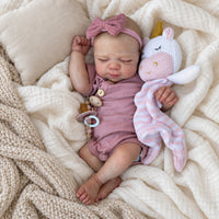 BabyWell 19-Inch Newborn Reborn Baby Doll, Pascale Lifelike Soft Body Doll, Realistic 3D Skin, Hand-Painted Details & Poseable Limbs