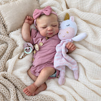 BabyWell 19-Inch Newborn Reborn Baby Doll, Pascale Lifelike Soft Body Doll, Realistic 3D Skin, Hand-Painted Details & Poseable Limbs