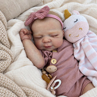 BabyWell 19-Inch Newborn Reborn Baby Doll, Pascale Lifelike Soft Body Doll, Realistic 3D Skin, Hand-Painted Details & Poseable Limbs