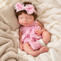BabyWell 13-Inch Realistic Silicone Reborn Baby Girl Doll, Hand-Painted Soft Silicone, Premature Baby Style, Lifelike Reborn Doll Toy