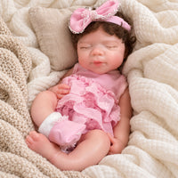BabyWell 13-Inch Realistic Silicone Reborn Baby Girl Doll, Hand-Painted Soft Silicone, Premature Baby Style, Lifelike Reborn Doll Toy