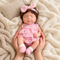 BabyWell 13-Inch Realistic Silicone Reborn Baby Girl Doll, Hand-Painted Soft Silicone, Premature Baby Style, Lifelike Reborn Doll Toy