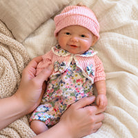 BabyWell 13-Inch Realistic Reborn Baby Doll, Soft Silicone Newborn Doll