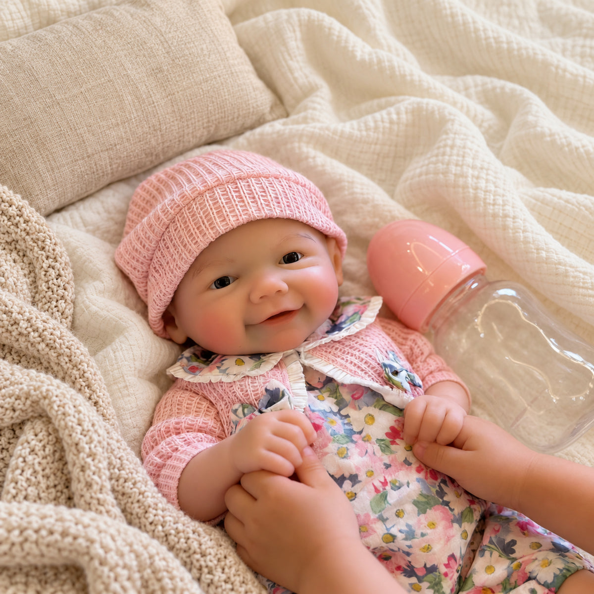 BabyWell 13-Inch Realistic Reborn Baby Doll, Soft Silicone Newborn Doll